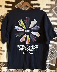 RTFKT x Nike Air Force 1 Black T-Shirt Size L/XL With Tag As Pictured