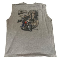 Mens Harley Davidson Gray Sleeveless T-shirt Tank Top XL Tulum Mexico Wolf Eagle