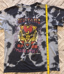 Wu Tang T-Shirt Mens Large Gray Tie Dye Rap Hip Hop Tiger Streetwear Urban Y2K