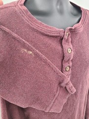 Foundry Supply Co Henley Shirt Adult 2XLT TALL Red Thermal Outdoor Men !