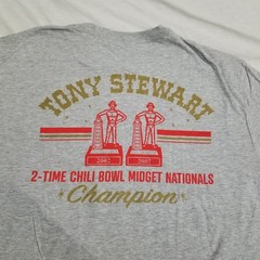Tony Stewart T Shirt Mens 2XL Sprint Car Racing Chili Bowl Champion Nascar Gray