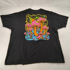 Alab Mushrooms Crew Neck Short Sleeve Graphic T Shirt Mens Size 2XL Black