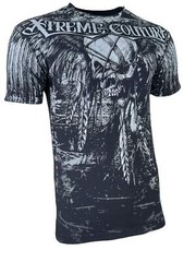 Xtreme Couture by Affliction Men’s T-Shirt Justice Cross Biker Y2K S-5XL