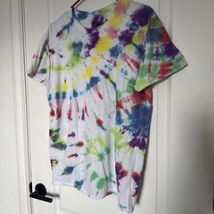 Hanes -Red Yellow Blue Tie Dye -Hippie T-Shirt -Hand Dyed Size S – Never Worn
