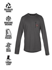 Wrangler Heavy Weight Waffle Thermal Shirt NWT L gray anti-odor moisture wickin