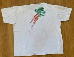 Vintage 90s Single Stitch T Shirt Hand Painted Watercolor Brush Work Rabbit