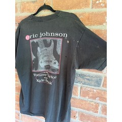 Vintage Eric Johnson Ah Via Musicom Tour Shirt Distressed Grunge Rock Tee L