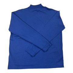 Pangaia Men Sz M High Neck Long Sleeve T Shirt Blue Organic Cotton PPRMINT
