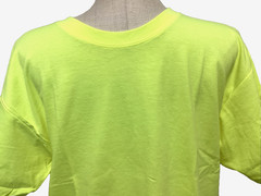 ATHLETIC WORKS Breathable Acid Yellow Short Sleeve Crew Neck T-Shirt Sz M*