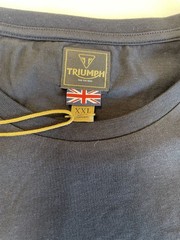 Triumph Cartmel T Shirt Mens 2XL Jet Black Cotton Classic Fit Logo Short Sleeve