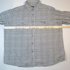 Mens Faded Glory Shirt Black and White Pald Size XL XG