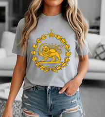 Lion and Sun Iran Persian Flag Iran Shir o Khorshid Graphic T-Shirt