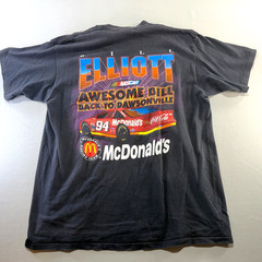 Vtg T-shirt XL Bill Elliott Dawsonville NASCAR 1995 Faded Single stitched
