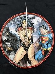 DC Universe Batman Wonder Woman Superman Hanes Adult Medium T-Shirt