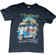 Thailand Tuk Tuk Taxi City T Shirt Sz L Travel Art Joligolf Black S/S Tee