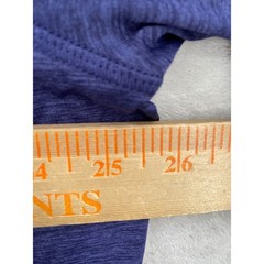 Greyson Performance Tee Mens XXL Indigo Blue Heathered Golf Wolf Logo 3/4 Sleeve