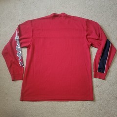 Y2k No Boundaries Long Sleeve T Shirt Asian Dragon Asymmetrical Stripe Large