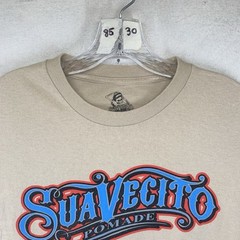 Suavecito Pomade Mens Size Large T Shirt Logo Graphic Tee Thick Knit Double Side