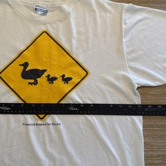 Frederick Brakes For Ducks T Shirt 1988 Maryland White Hanes Large 50/50 Vintage