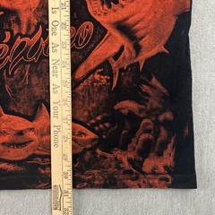 Vintage Great White Shark Bloody All Over Print T Shirt Sz XXL Yazbek Tag Mexico