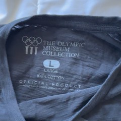 Olympic Museum Collection LS Tee L Black Seoul 1988 Swirl Rings Retro Graphic