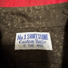 Vintage 70s Shirt Mens XL No 1 Shirt Store E Tae Won Flower Pattern Button Disco