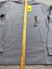 All In Motion Shirt Mens Small Blue Waffle Henley Thermal Long Sleeve NWT