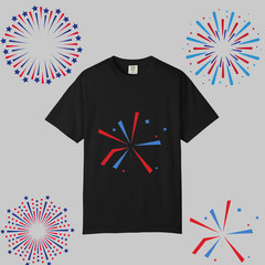 Festives Fireworks TShirts Design, Comfort Colors T Shirt, Unisex Streetwear Tee