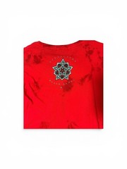 Black Label Affliction Skulls X-Large Shirt Red Tie-Dye