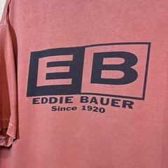 Vintage Eddie Bauer Y2K Distressed Sun Fade Distressed Men’s 2XL PINK T Shirt