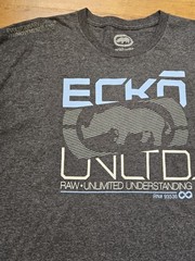 Ecko Unltd. T Shirt Men 2XL Gray Graphic Everyday Casual Tee Logo Hip Hop Read