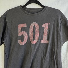 Levis 501 Vintage Style Graphic T Shirt Black Men’s Size Large