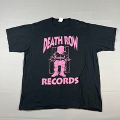 Port & Company Death Row Records T Shirt Mens XL Black Cotton Graphic Crew Neck