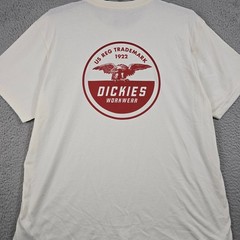 Dickies Workwear SHIRT Mens 2XL XXL White Casual America Eagle Distressed NWT