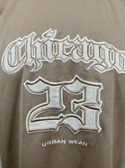 Vintage LADA Urban Wear Chicago Michael Jordan 23 Tan Graphic T Shirt Mens SZ XL