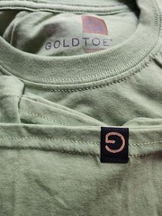 Gold Toe Short Sleeve T-Shirt Blue/Green Sz Small 100% Cotton Preshrunk – NWT