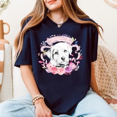 Personalized Pet Portrait Comfort Tee Custom Dog Cat Lover Gift Shirt