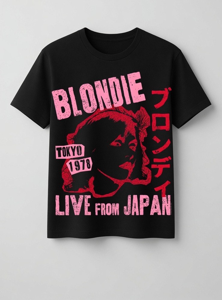 Blondie Live from Japan Flyer Vintage Band Premium Tri-Blend T-Shirt