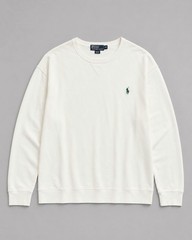 Polo Ralph Lauren Men’s 2XB Big White Long Sleeve Crew Neck Shirt Green Pony