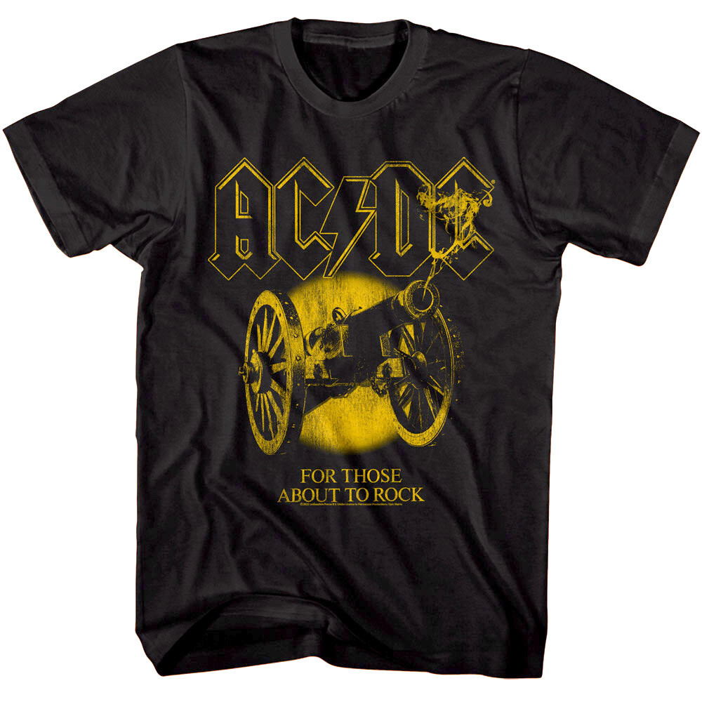 ACDC Golden Cannon FTATR Men’s T Shirt For Those About to Rock Concert Tour