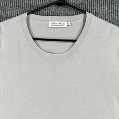 Collars & Co. Shirt Mens XL Extra Large Gray Short Sleeve Crew Neck Casual