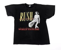 Vintage 80s RUSH Permanent Waves 1980 tour concert t shirt