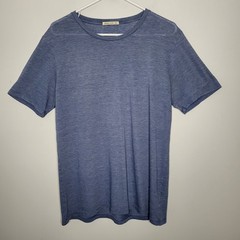 Marine Layer Absurdly Soft Signature Crew Neck Tee Heathered Blue Mens M/L