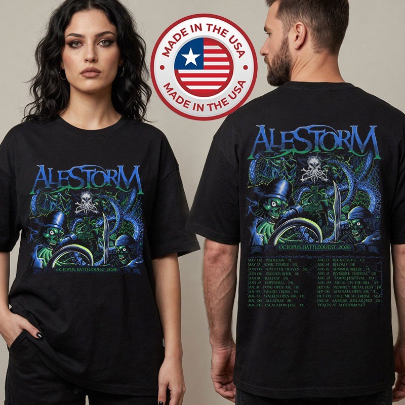 Alestorm Octopus Battlequest 2026 European Summer Festival Tour 2026 T-Shirt