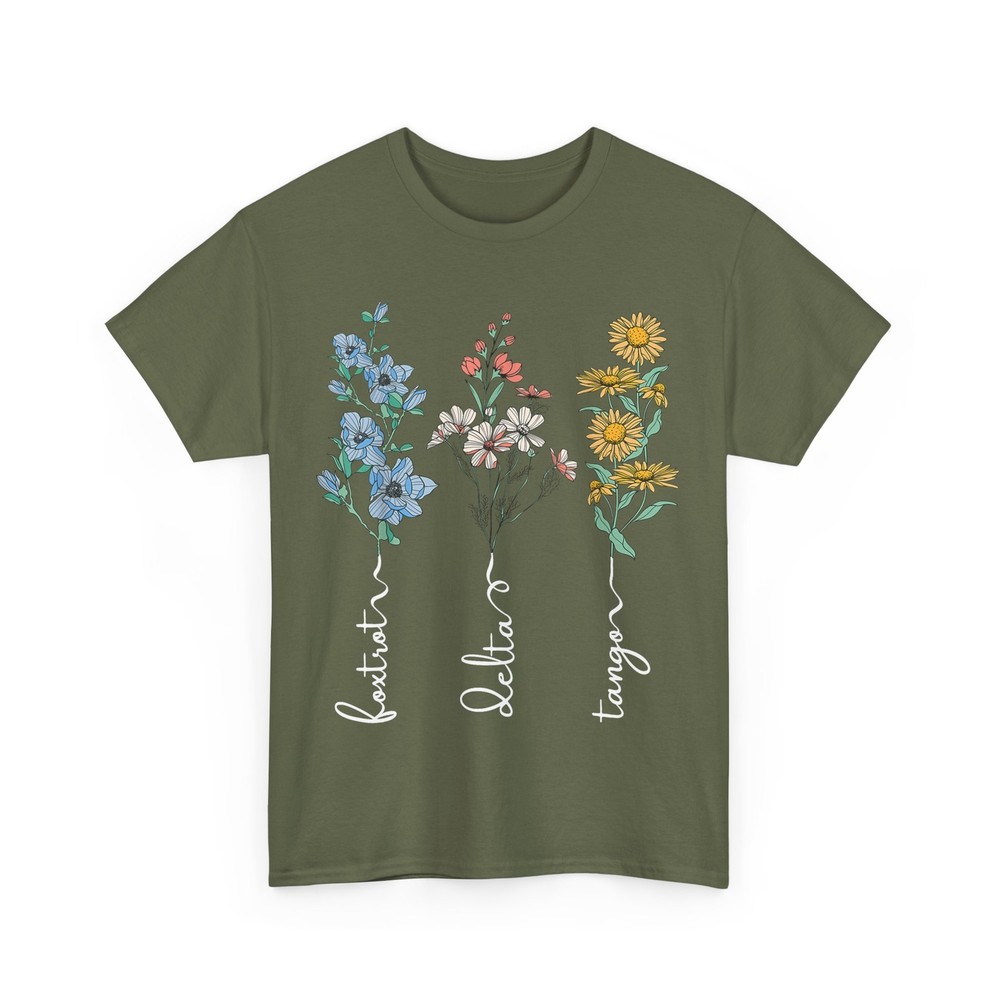 Foxtrots Deltas Tangos Flower Boho Women Men T-shirt,