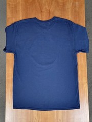 MLB Majestic Navy New York Yankees Round Logo Short Sleeve Tee – L