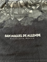 Karani-Art San Miguel De Allende Shirt Mens Medium Black Skull Rose Mexico Tee
