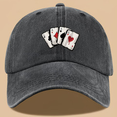 Retro Poker Print Truck Hat – Classic Baseball Cap, Las Vegas Fans- NEW