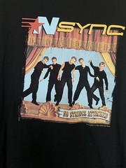 *NSYNC “No Strings Attached” Men’s Black Graphic T-shirt On *NSYNC Label Sz XS