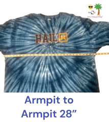 Gildan U of M HAIL Michigan Wolverines Men’s Long Sleeve Tye Dye T-Shirt Sz 3XL